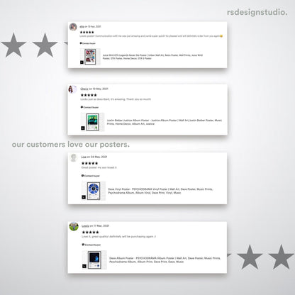 Billie Eilish Happier Than Ever Album Magazine Poster - rsdesignstudio