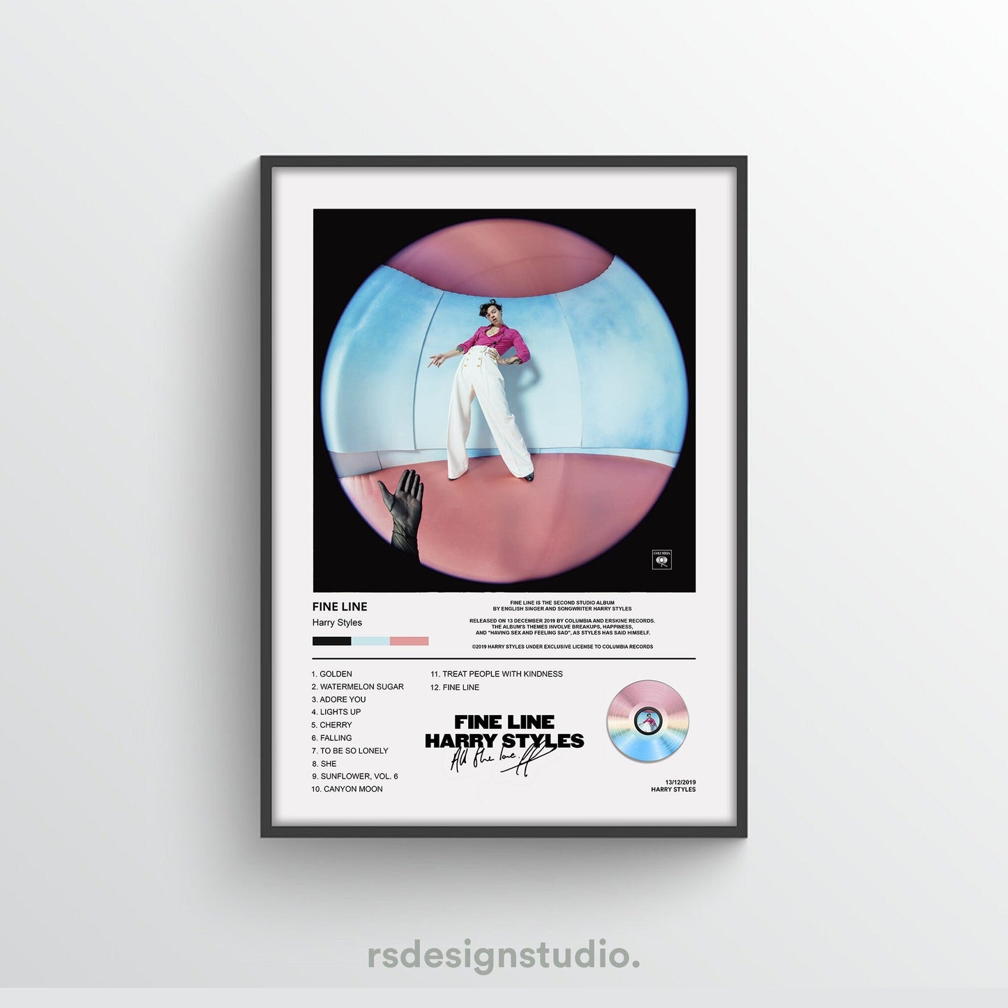 Harry Styles Fine Line Album Poster - rsdesignstudio