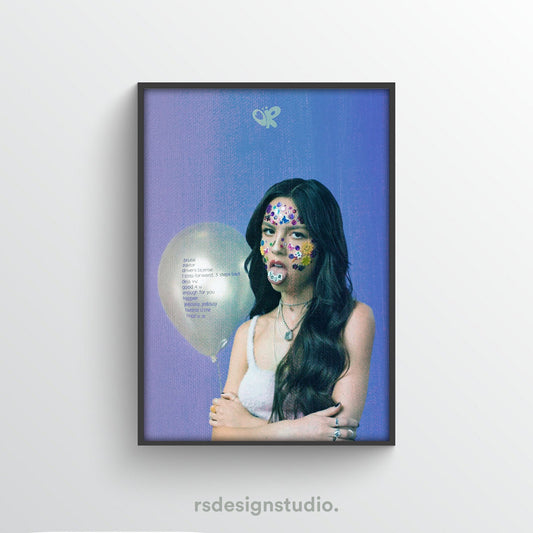 Olivia Rodrigo SOUR Album Painting Style Poster - rsdesignstudio