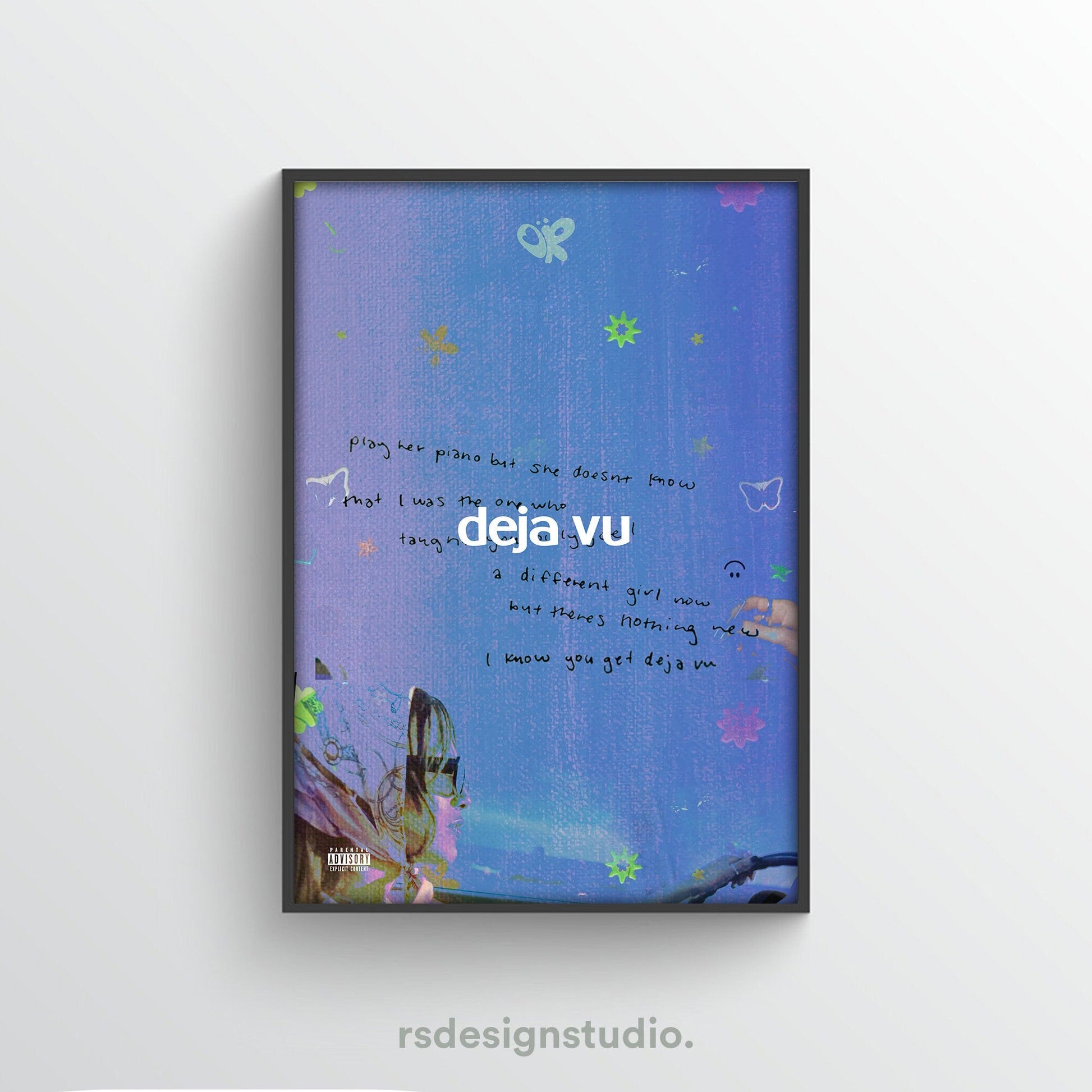 Olivia Rodrigo SOUR - Deja Vu Album Poster - rsdesignstudio
