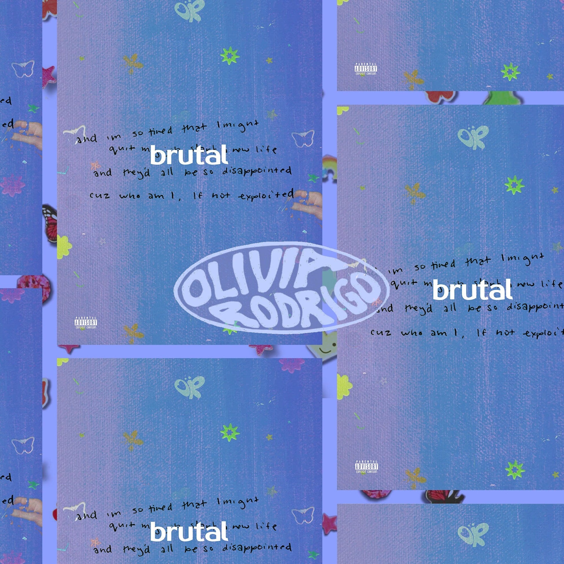 Olivia Rodrigo SOUR - Brutal Album Poster - rsdesignstudio