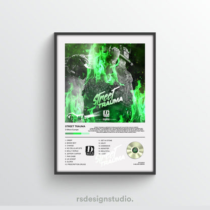 D Block Europe Street Trauma Album Poster - rsdesignstudio
