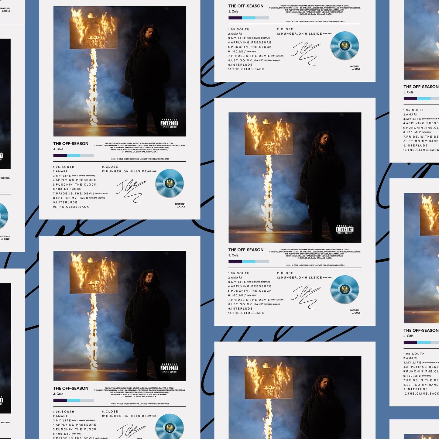 J. Cole THE OFF-SEASON Album Poster - rsdesignstudio