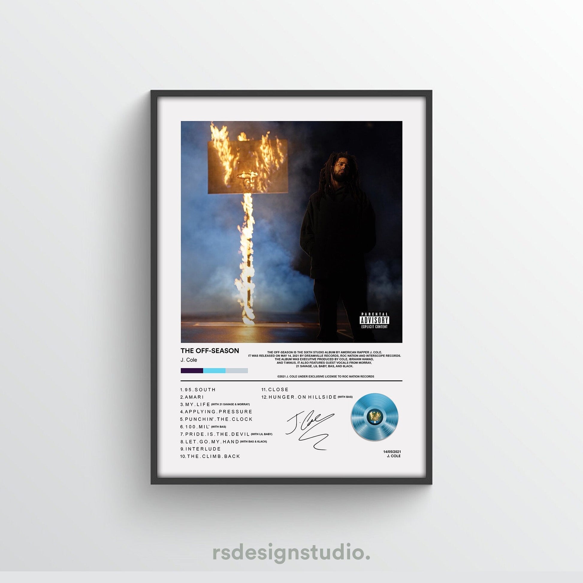 J. Cole THE OFF-SEASON Album Poster - rsdesignstudio