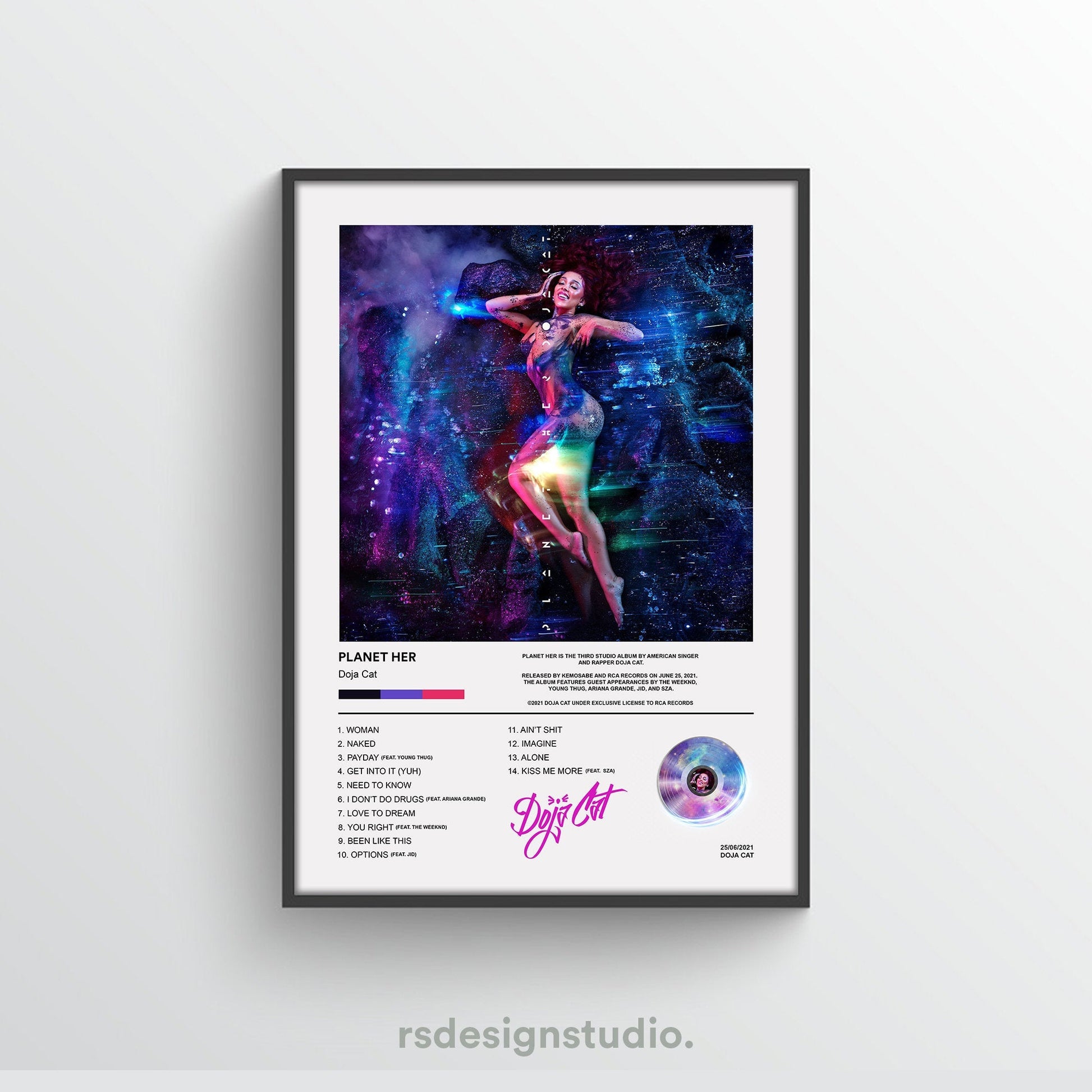 Doja Cat Planet Her Album Poster - rsdesignstudio