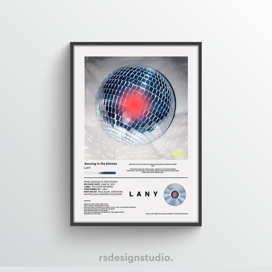 LANY Dancing In The Kitchen Song Poster - rsdesignstudio