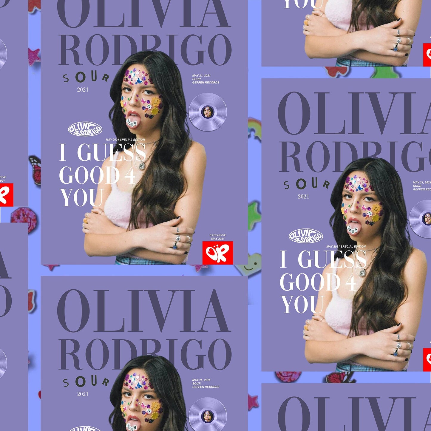 Olivia Rodrigo SOUR Album Magazine Poster - rsdesignstudio