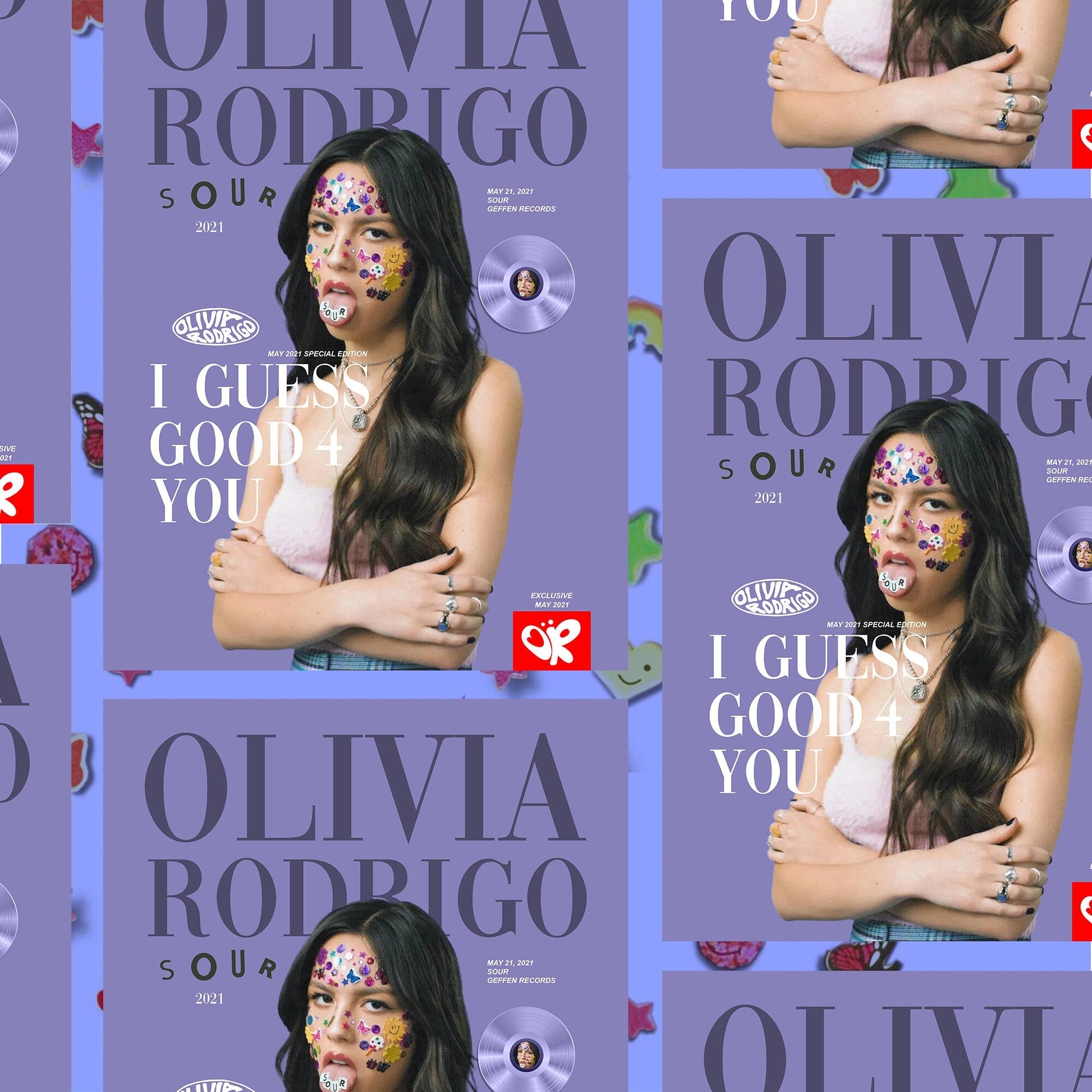 Olivia Rodrigo SOUR Album Magazine Poster - rsdesignstudio