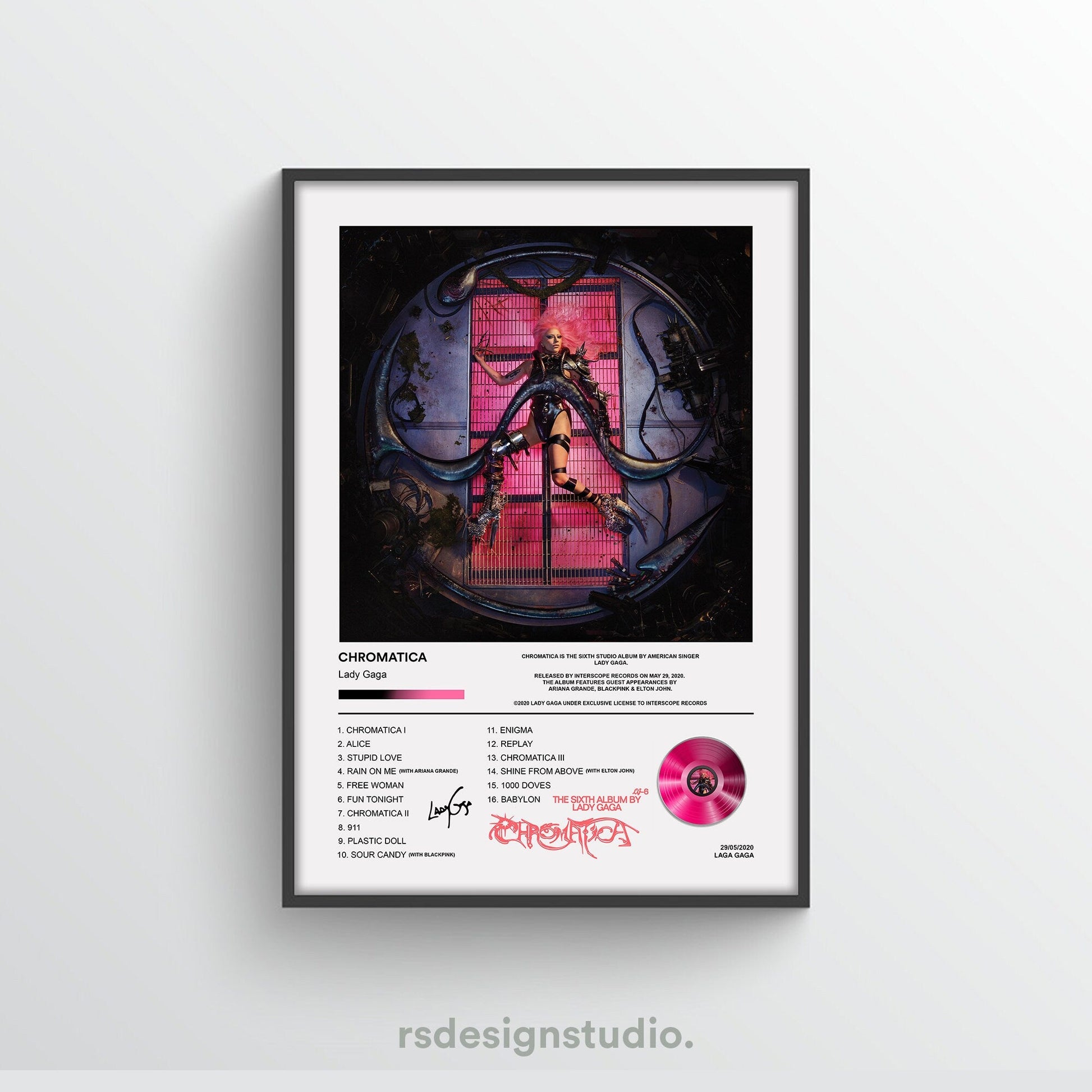 Lady Gaga Chromatica Album Poster - rsdesignstudio
