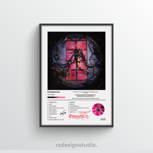 Lady Gaga Chromatica Album Poster - rsdesignstudio