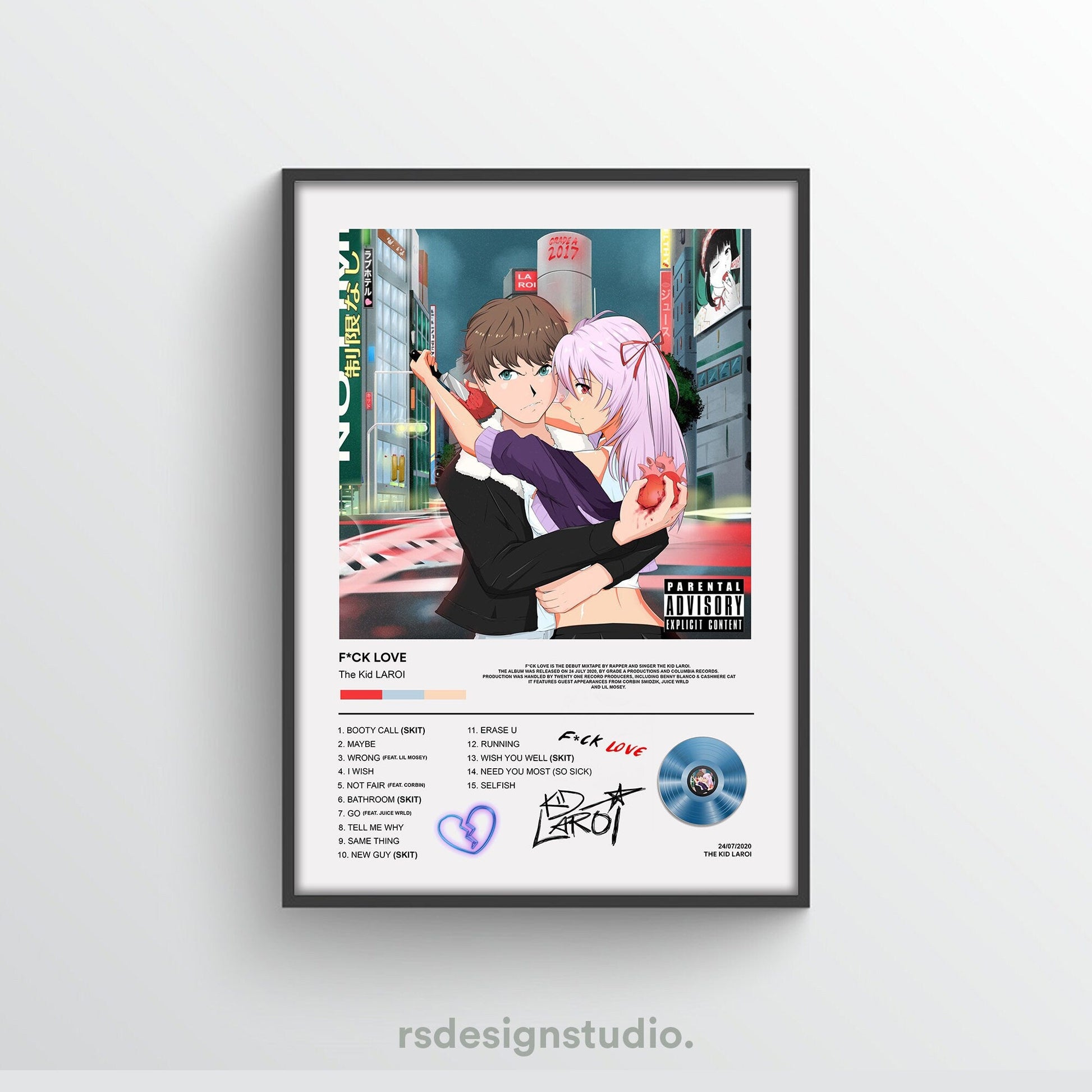 The Kid LAROI F*CK LOVE Album Poster - rsdesignstudio