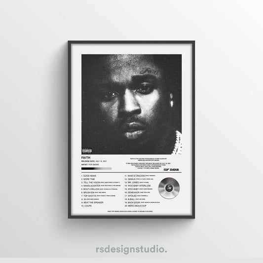 Pop Smoke Faith Album Poster - rsdesignstudio