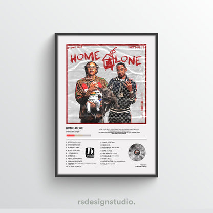 D Block Europe Home Alone Album Poster - rsdesignstudio