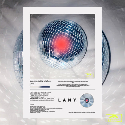 LANY Dancing In The Kitchen Song Poster - rsdesignstudio