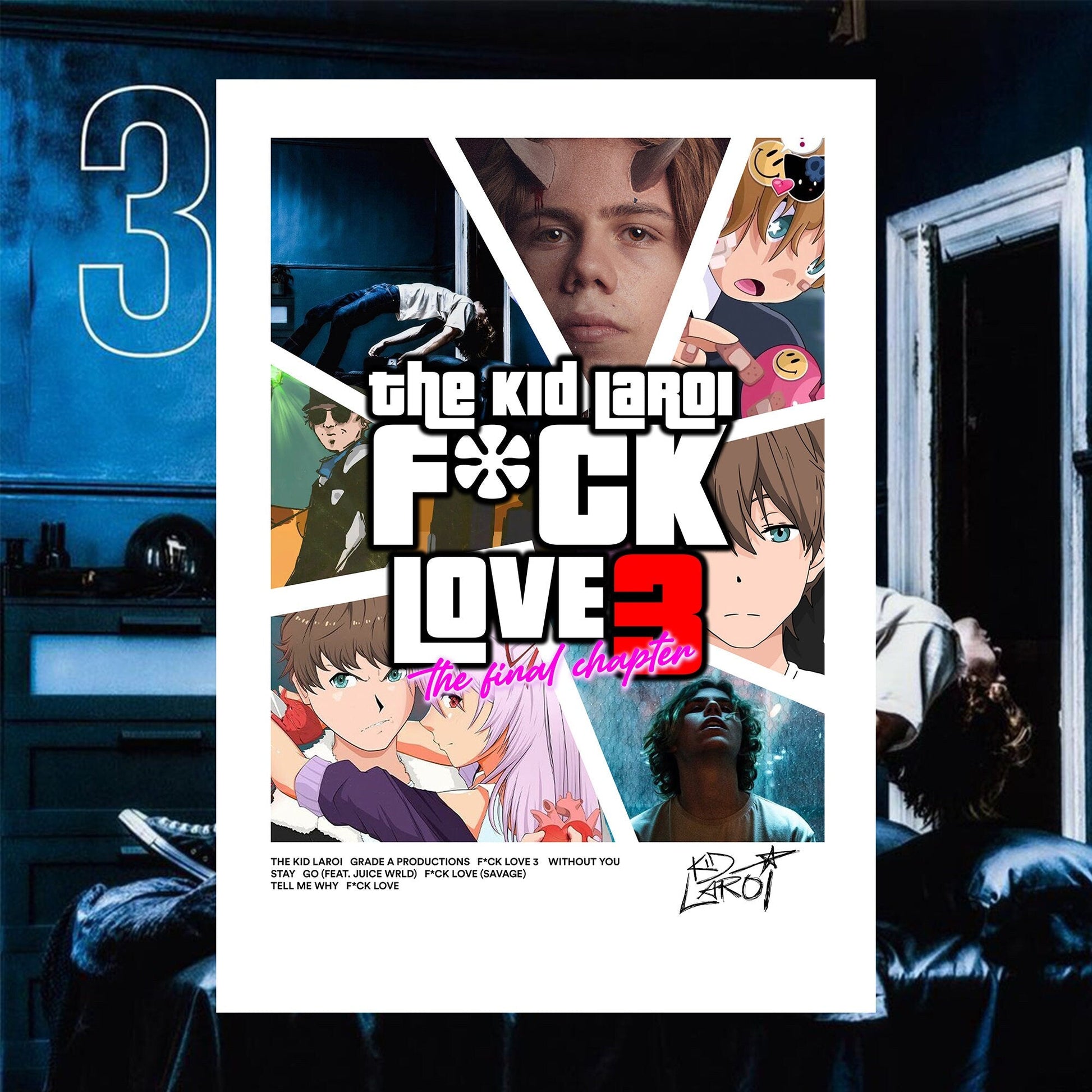 The Kid LAROI GTA F*CK Love 3 Poster - rsdesignstudio