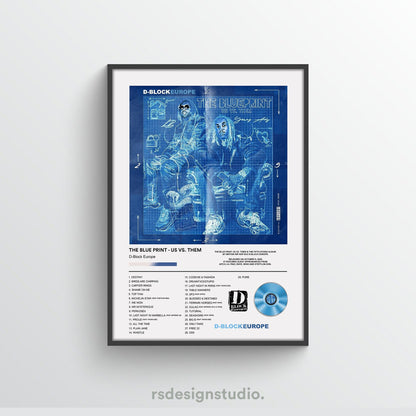 D Block Europe The Blue Print Album Poster - rsdesignstudio