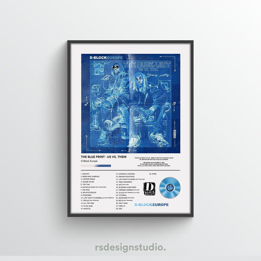 D Block Europe The Blue Print Album Poster - rsdesignstudio