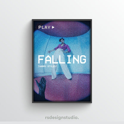Harry Styles Falling VHS Poster - rsdesignstudio
