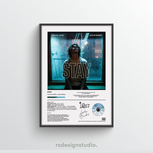 The Kid LAROI, Justin Bieber Stay Poster - rsdesignstudio