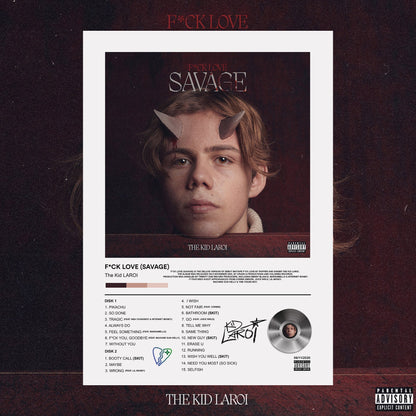 The Kid LAROI F*CK LOVE (Savage) Album Poster - rsdesignstudio