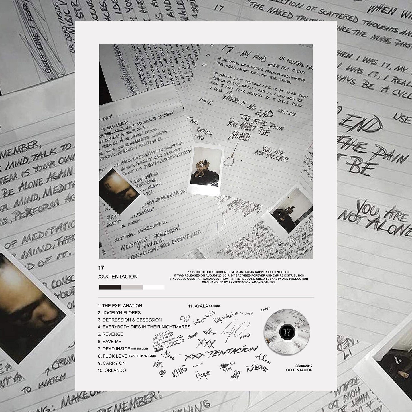 XXXTENTACION 17 Album Poster - rsdesignstudio