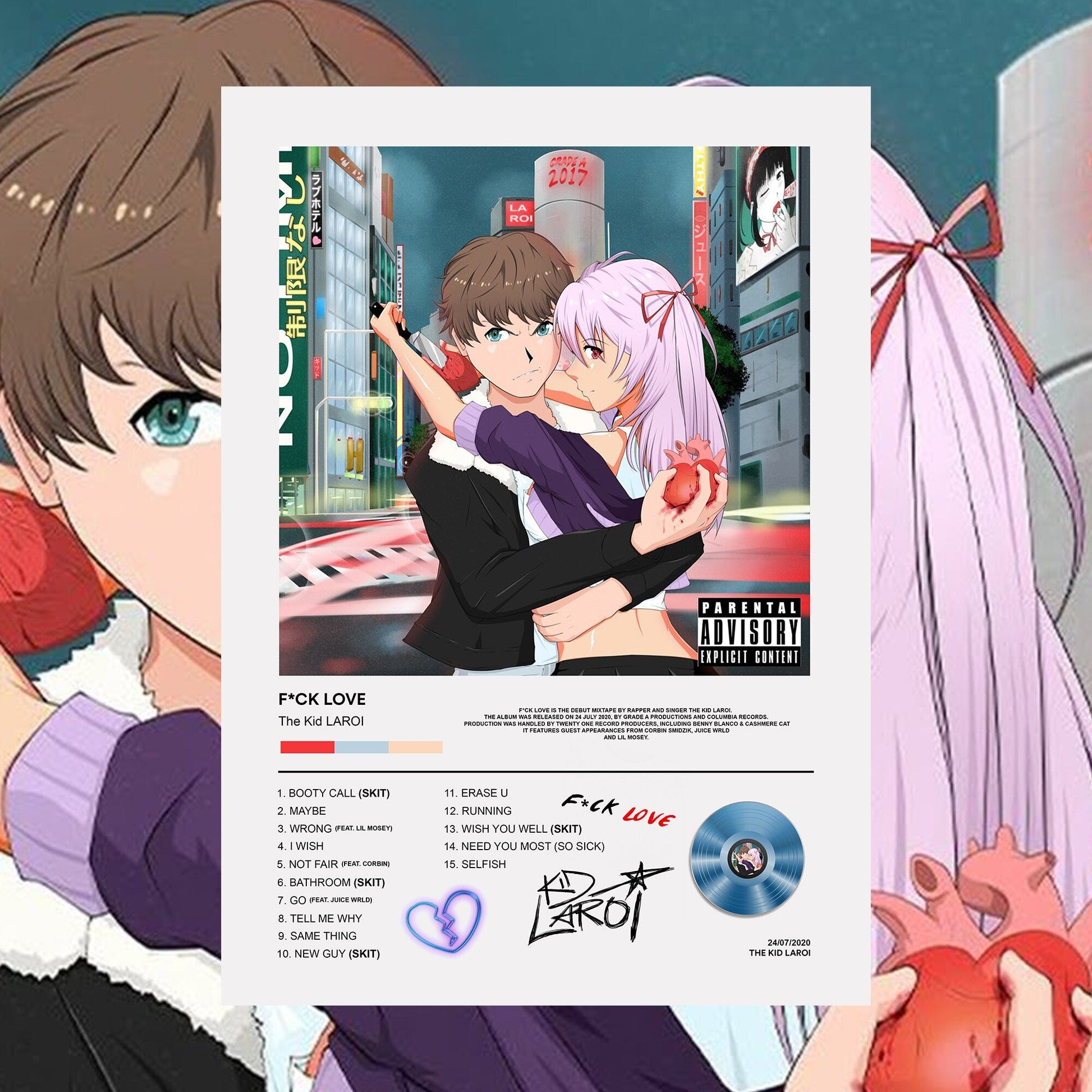 The Kid LAROI F*CK LOVE Album Poster - rsdesignstudio