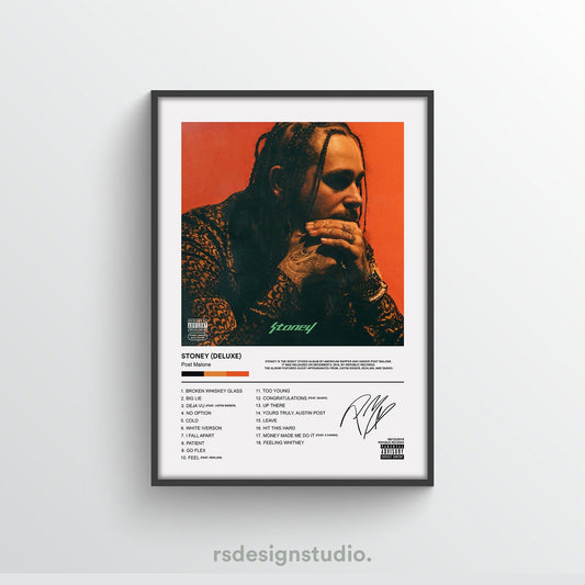 Post Malone Stoney Album Poster - rsdesignstudio
