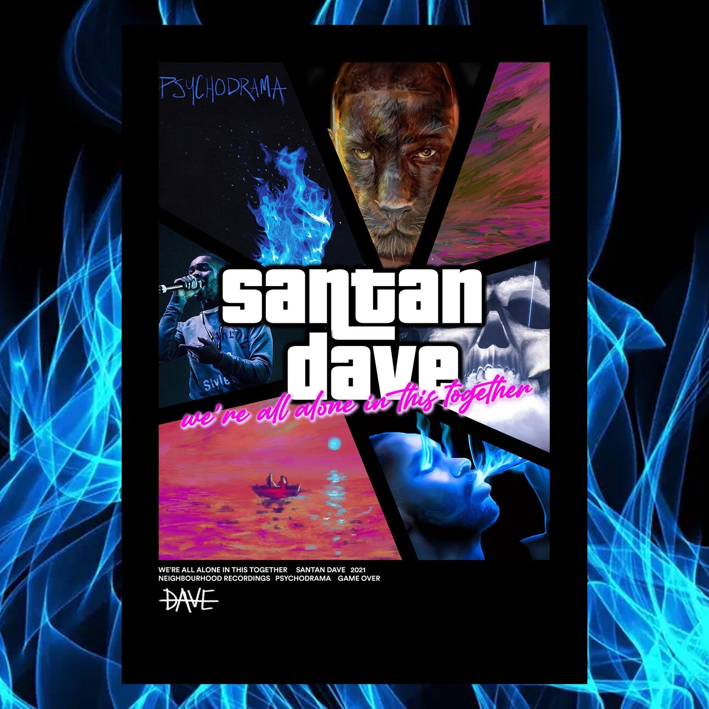 Dave GTA We're All Alone In This Together Album Poster - rsdesignstudio