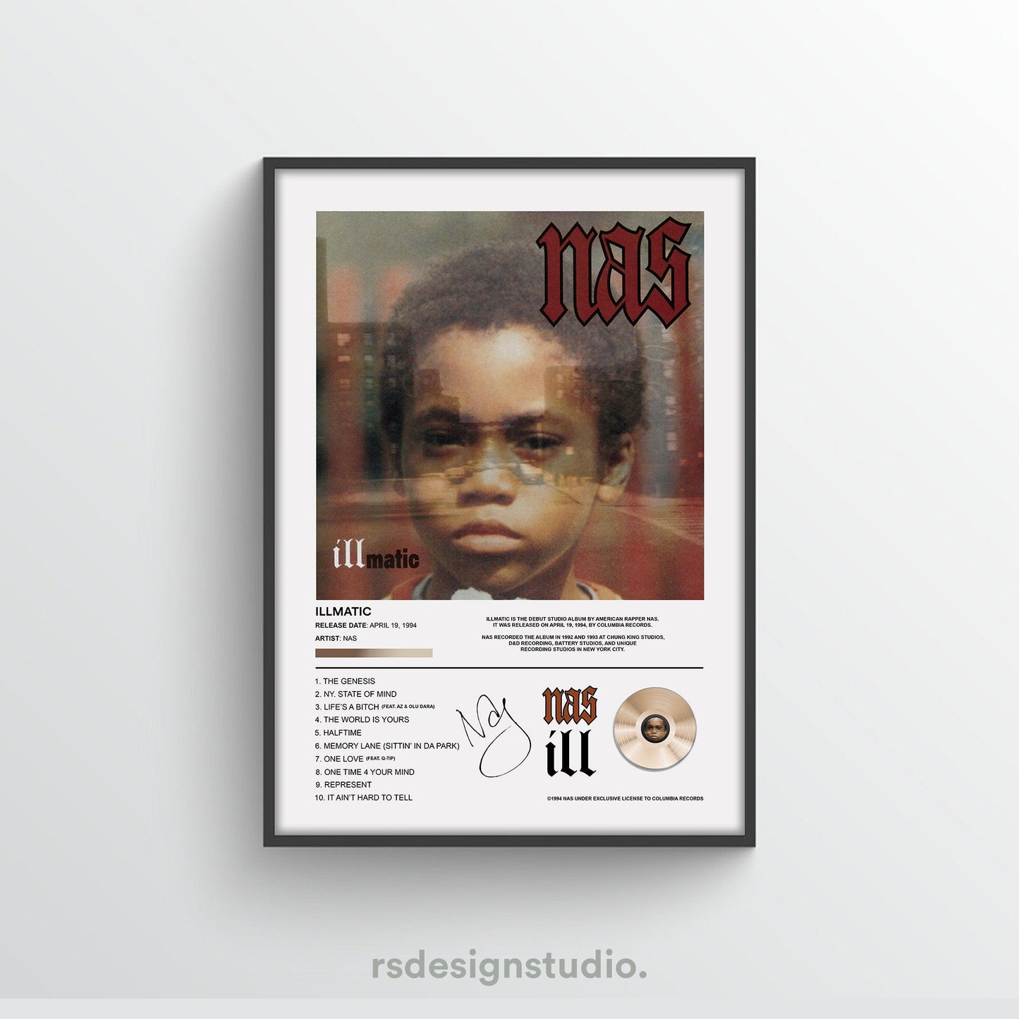 Nas ILLMATIC Album Poster - rsdesignstudio
