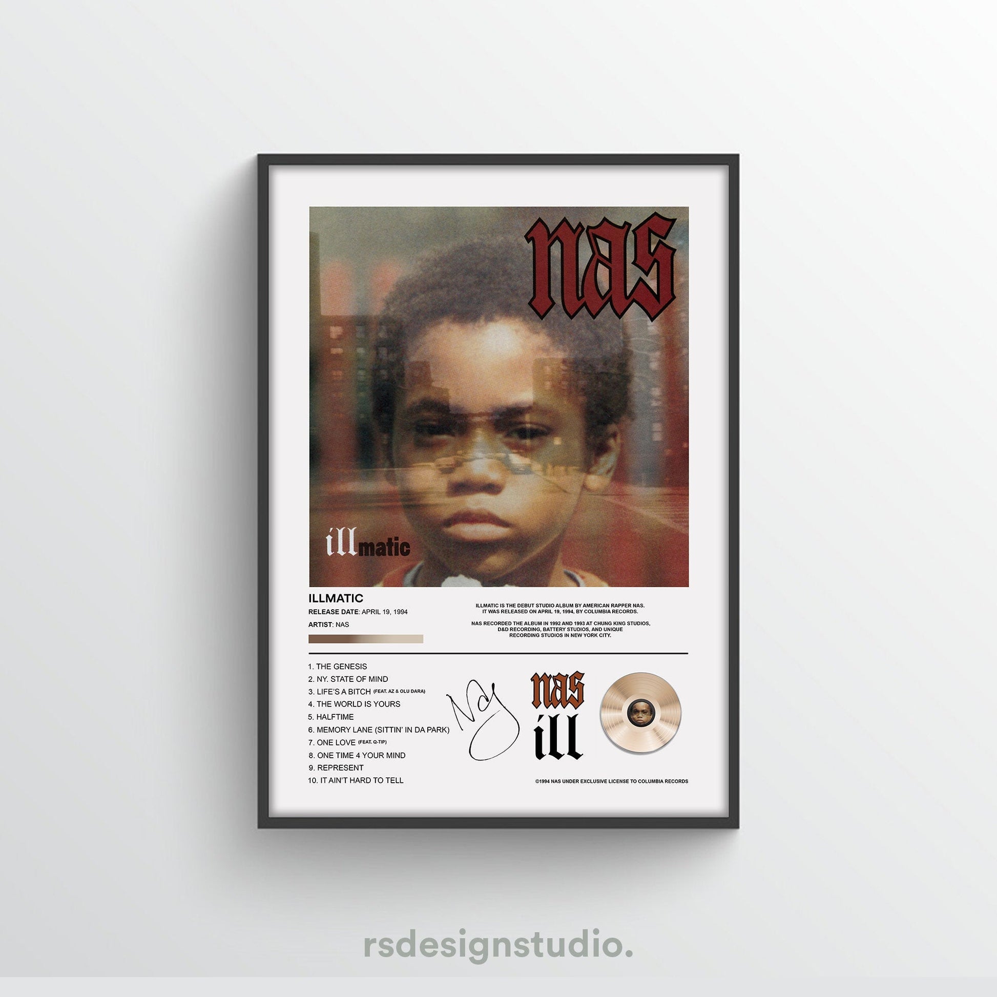 Nas ILLMATIC Album Poster - rsdesignstudio