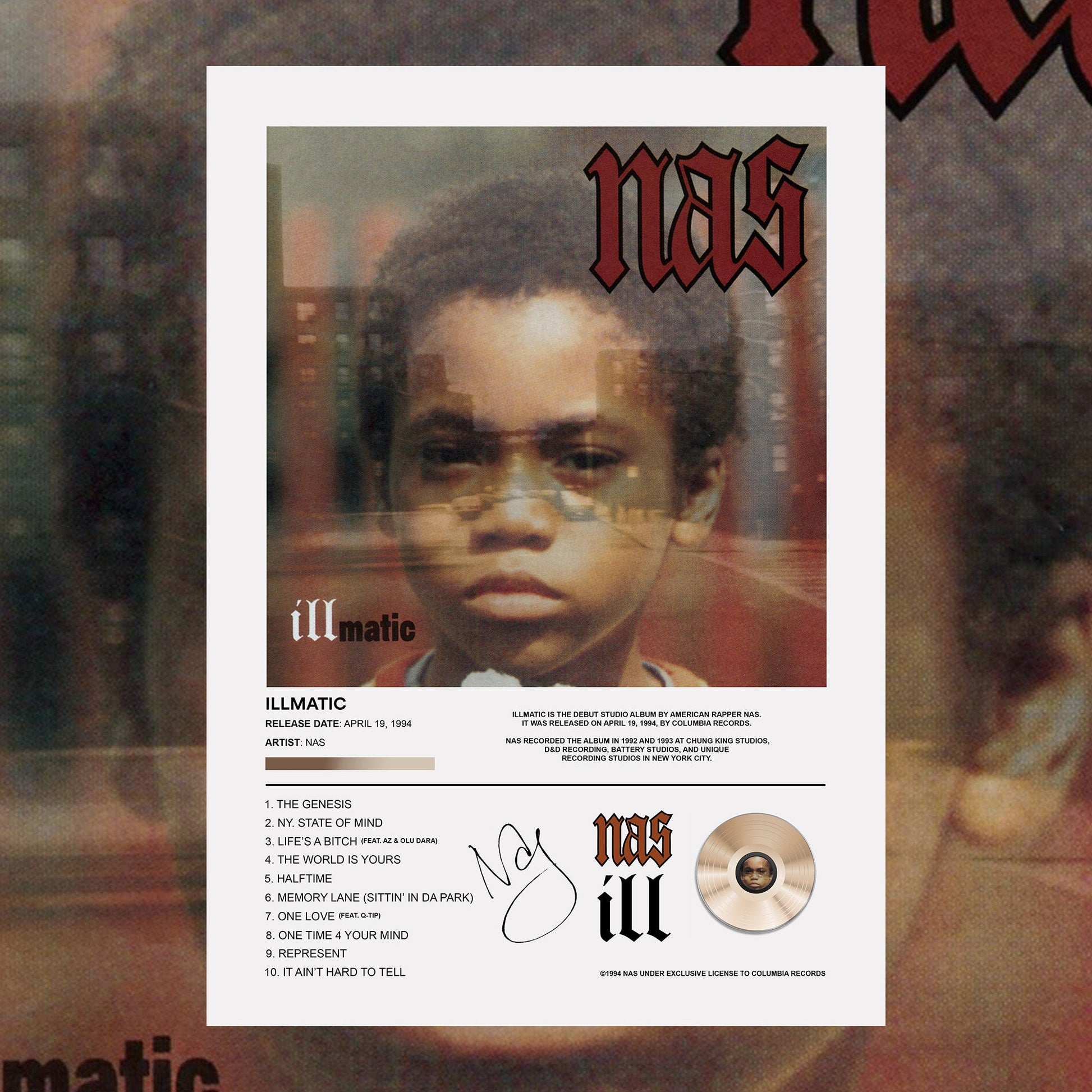 Nas ILLMATIC Album Poster - rsdesignstudio