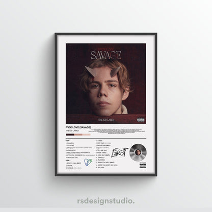 The Kid LAROI F*CK LOVE (Savage) Album Poster - rsdesignstudio