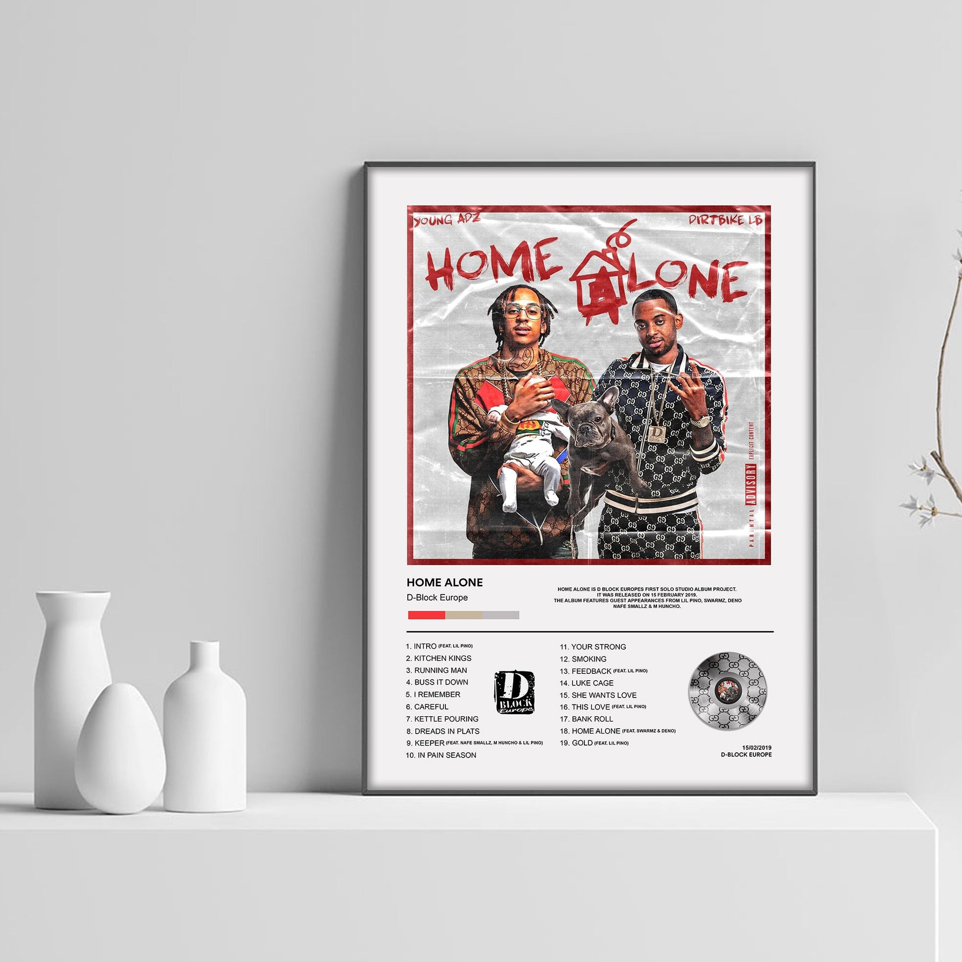 D Block Europe Home Alone Album Poster - rsdesignstudio