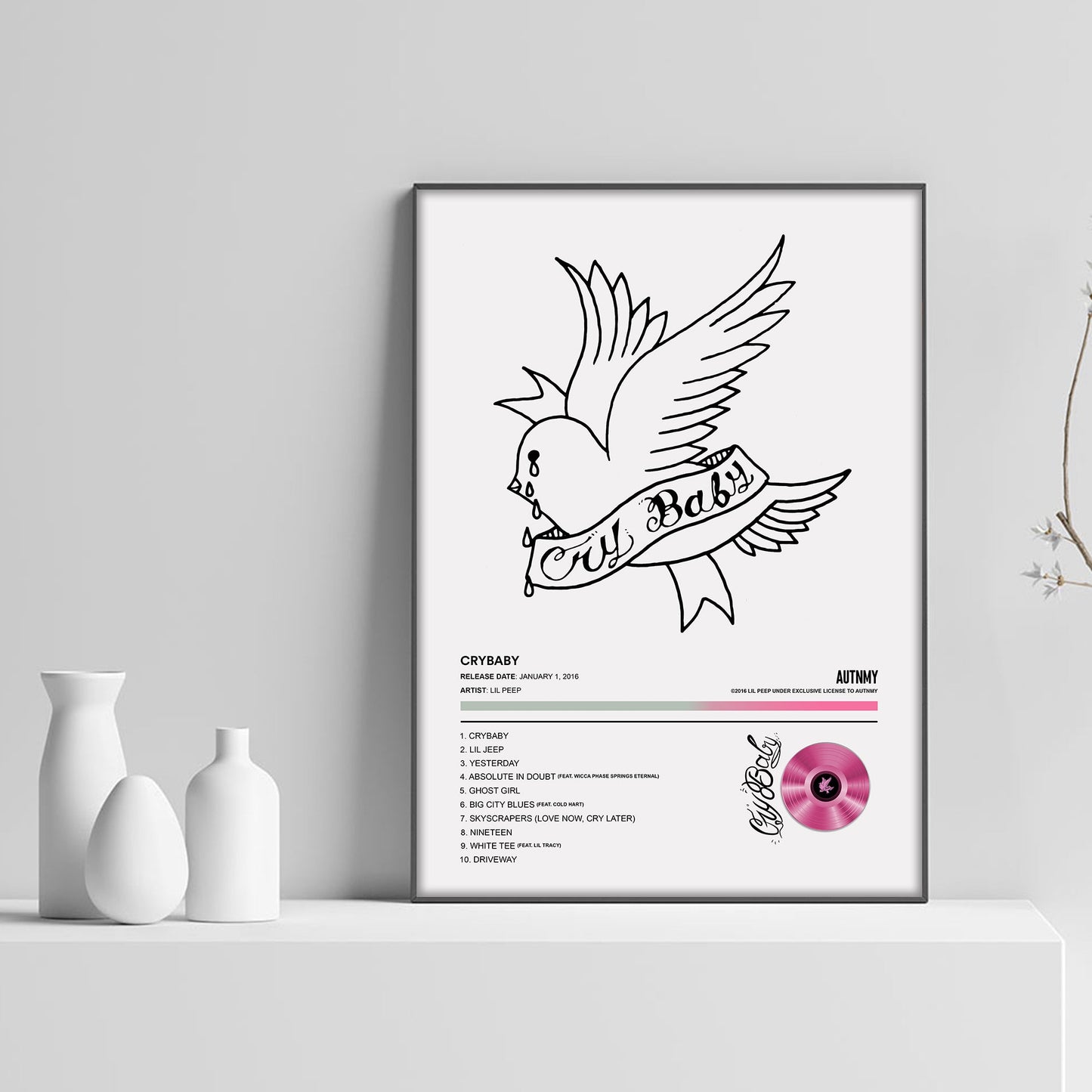 Lil Peep Crybaby Album Poster - rsdesignstudio
