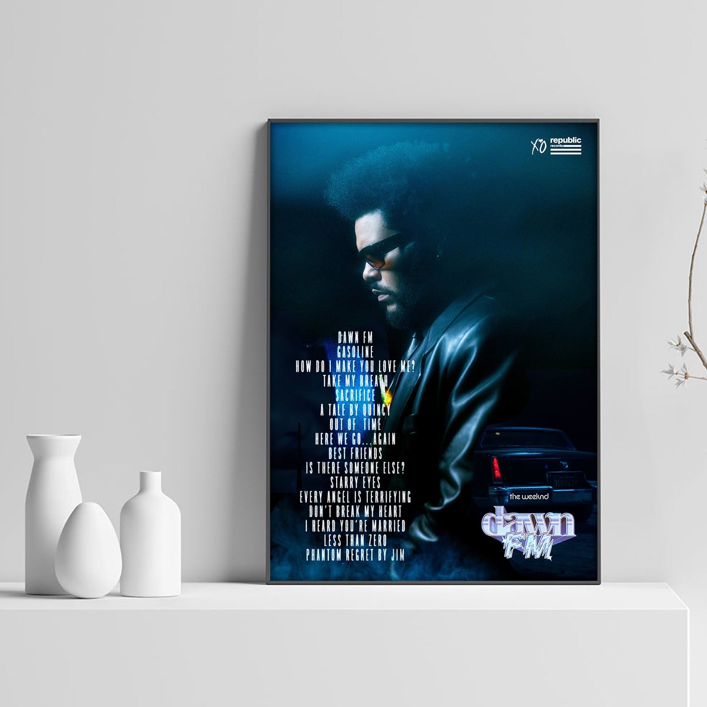 The Weeknd Dawn FM Tracklist Poster - rsdesignstudio
