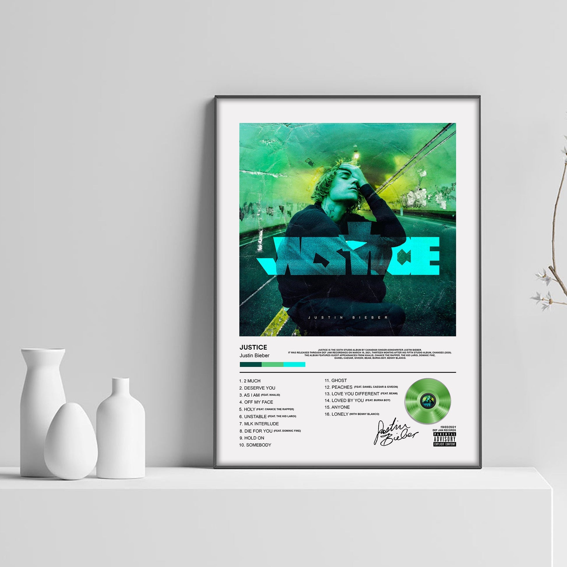 Justin Bieber Justice Album Poster - rsdesignstudio