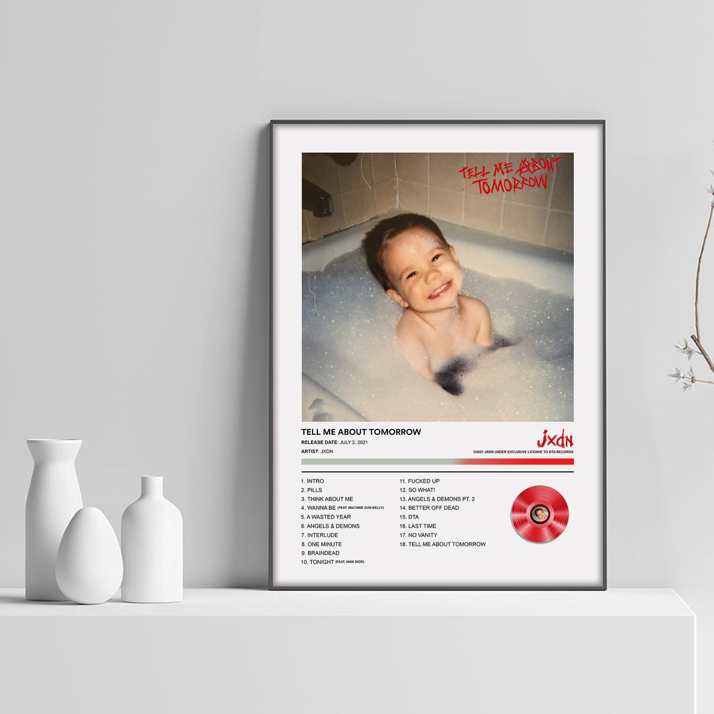 Jxdn Tell Me About Tomorrow Album Poster - rsdesignstudio