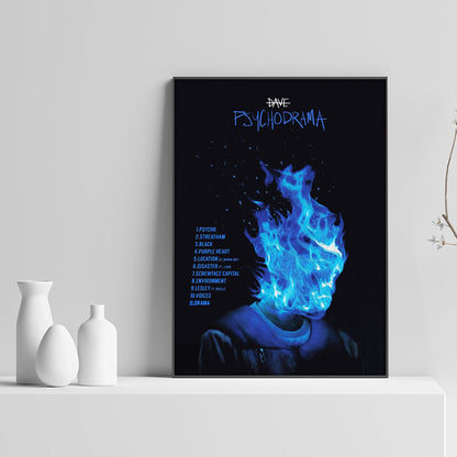 Dave Psychodrama Tracklist Poster - rsdesignstudio