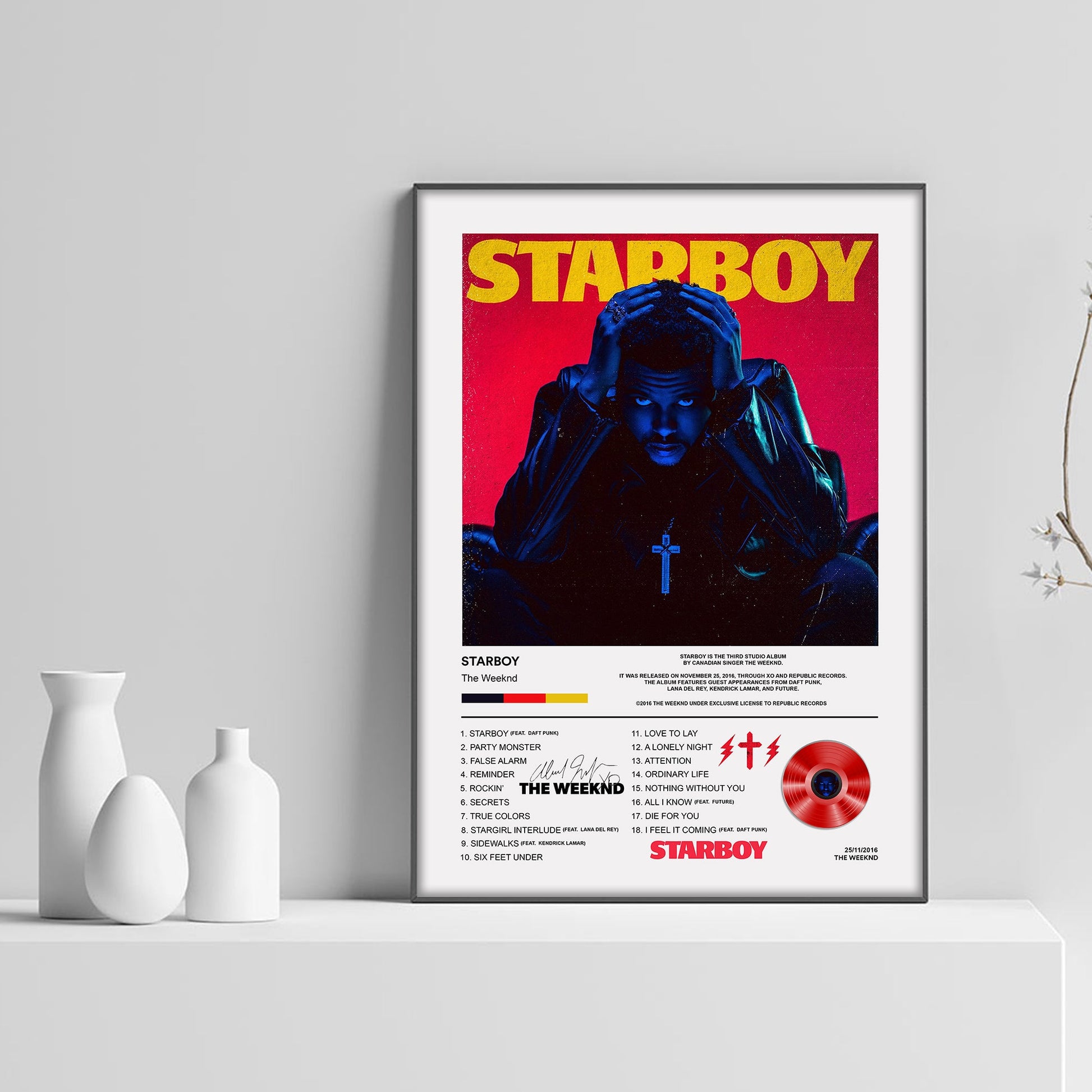 The Weeknd STARBOY Album Poster - rsdesignstudio