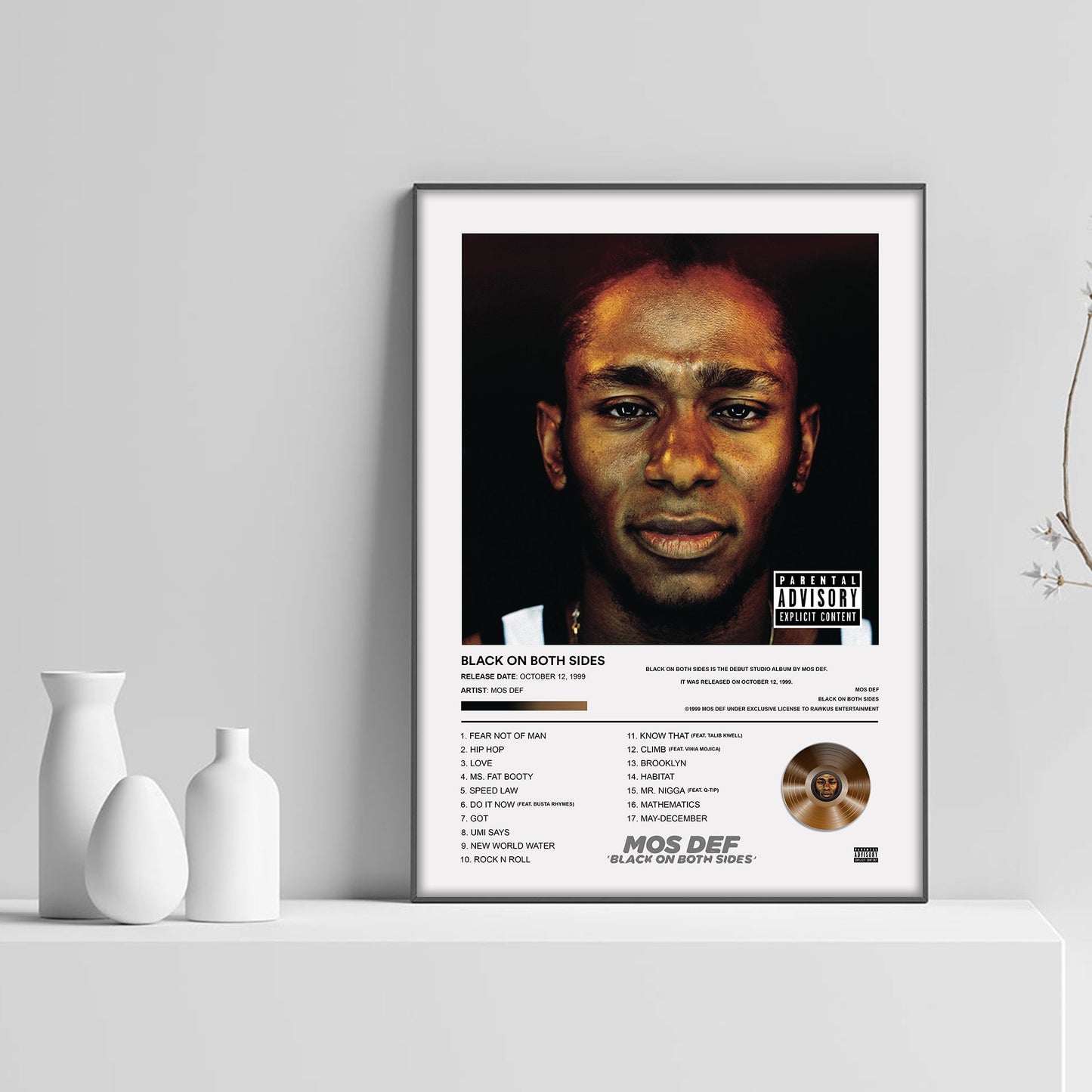 Mos Def Black On Both Sides Album Poster - rsdesignstudio