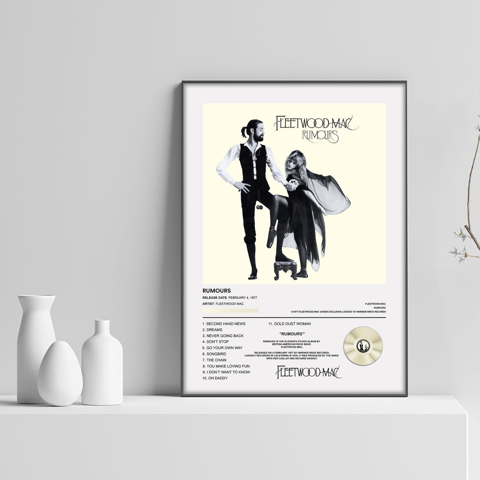 Fleetwood Mac Rumours Album Poster - rsdesignstudio