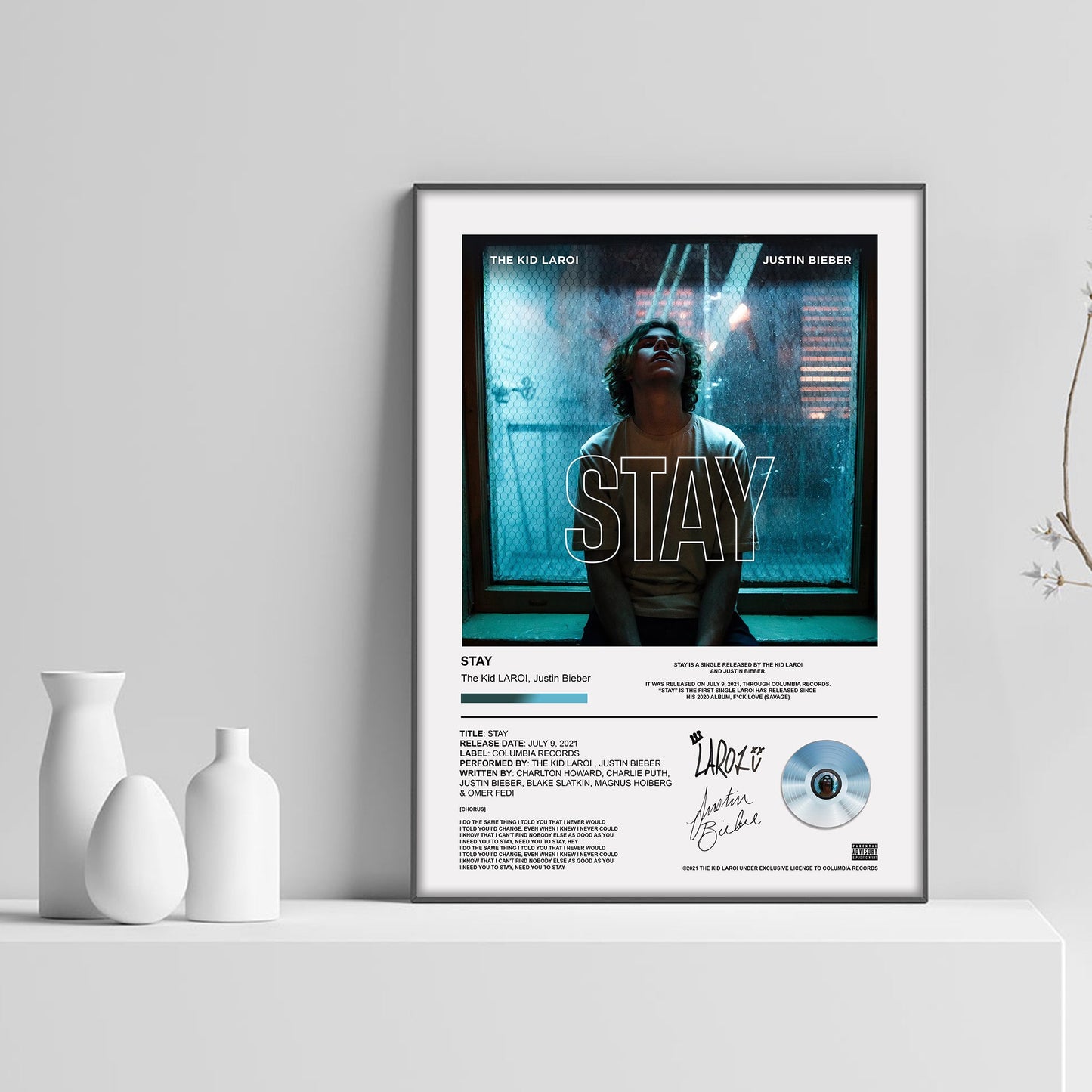 The Kid LAROI, Justin Bieber Stay Poster - rsdesignstudio