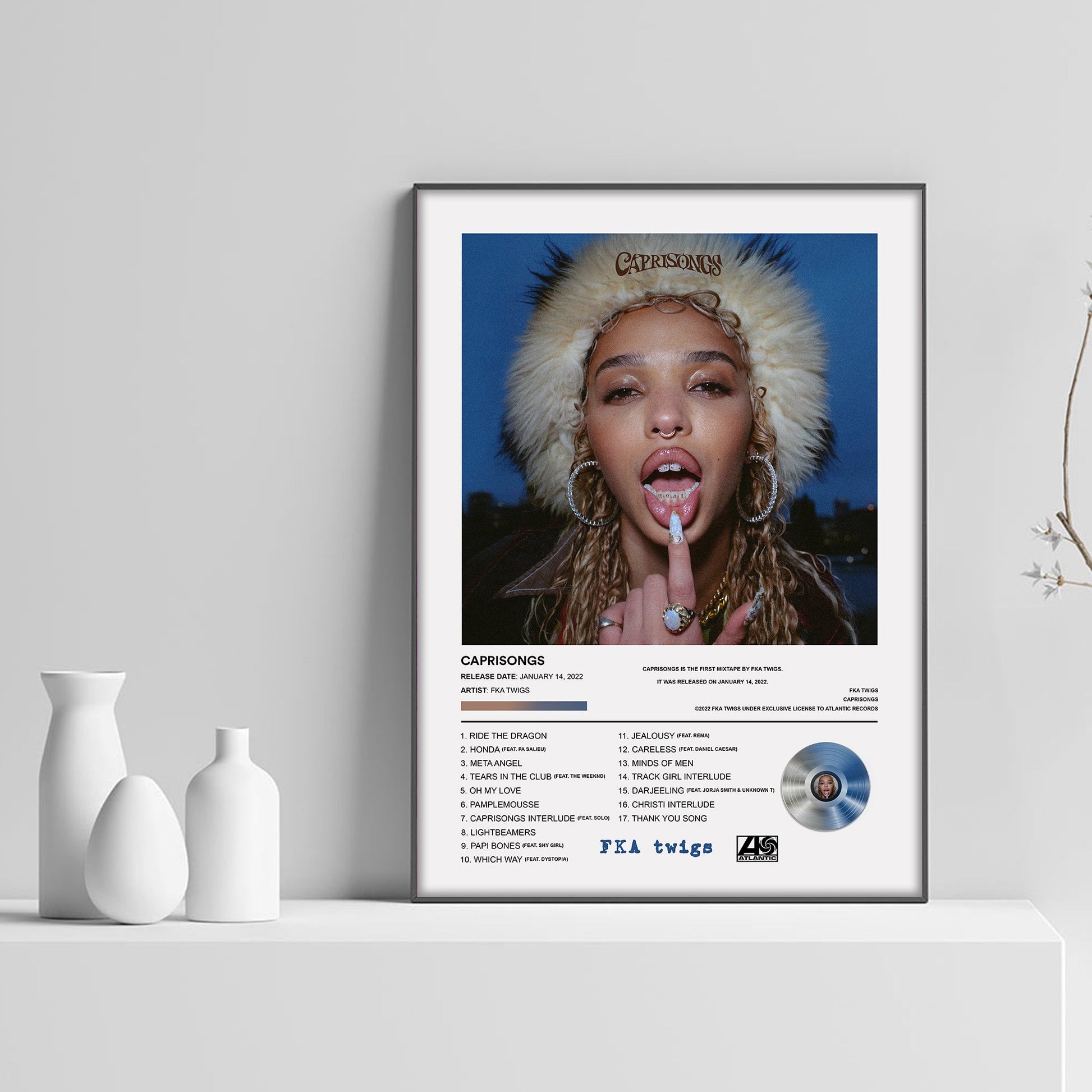 FKA Twigs CAPRISONGS Album Poster - rsdesignstudio