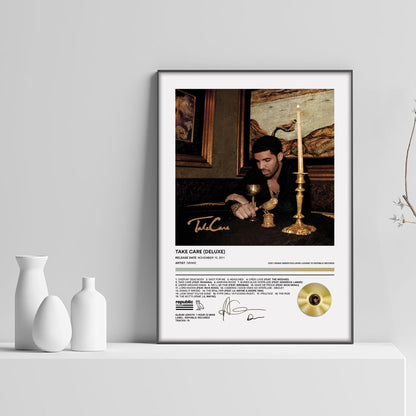 Drake Take Care (Deluxe) Album Poster - rsdesignstudio