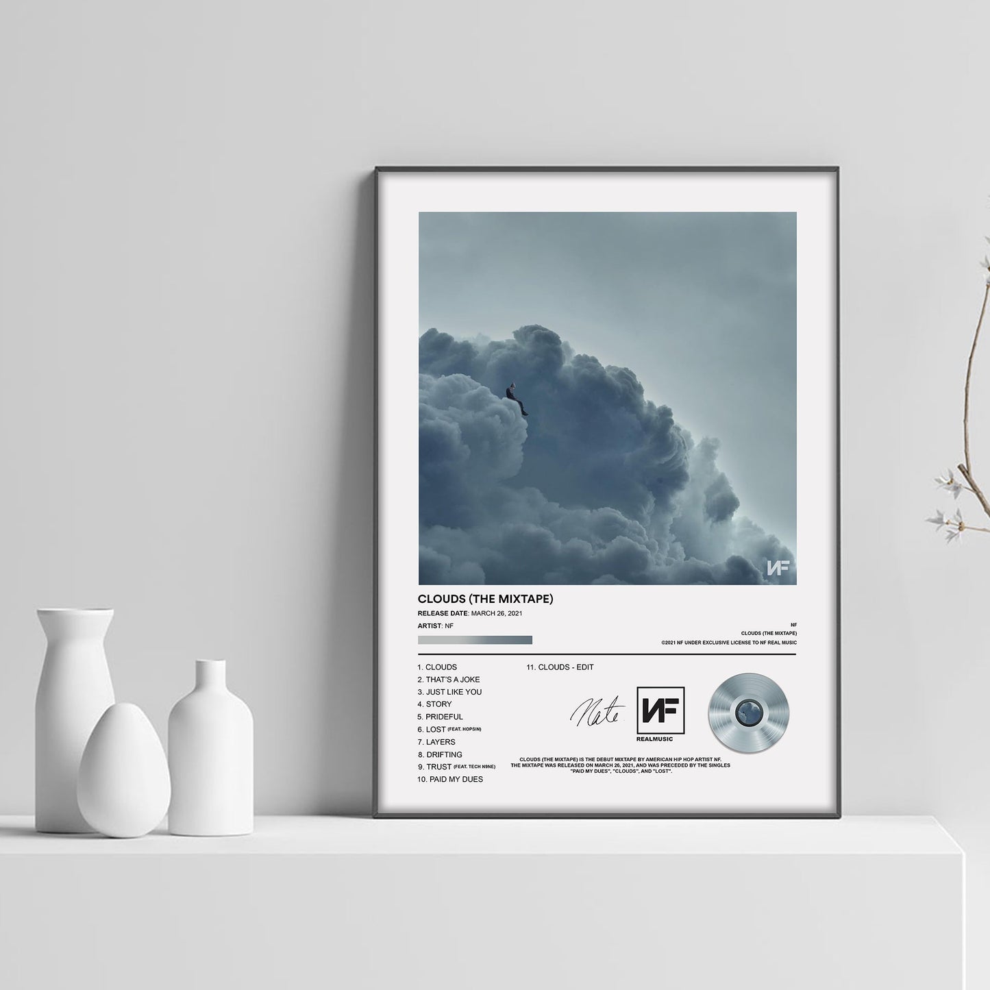 NF Clouds (The Mixtape) Album Poster - rsdesignstudio