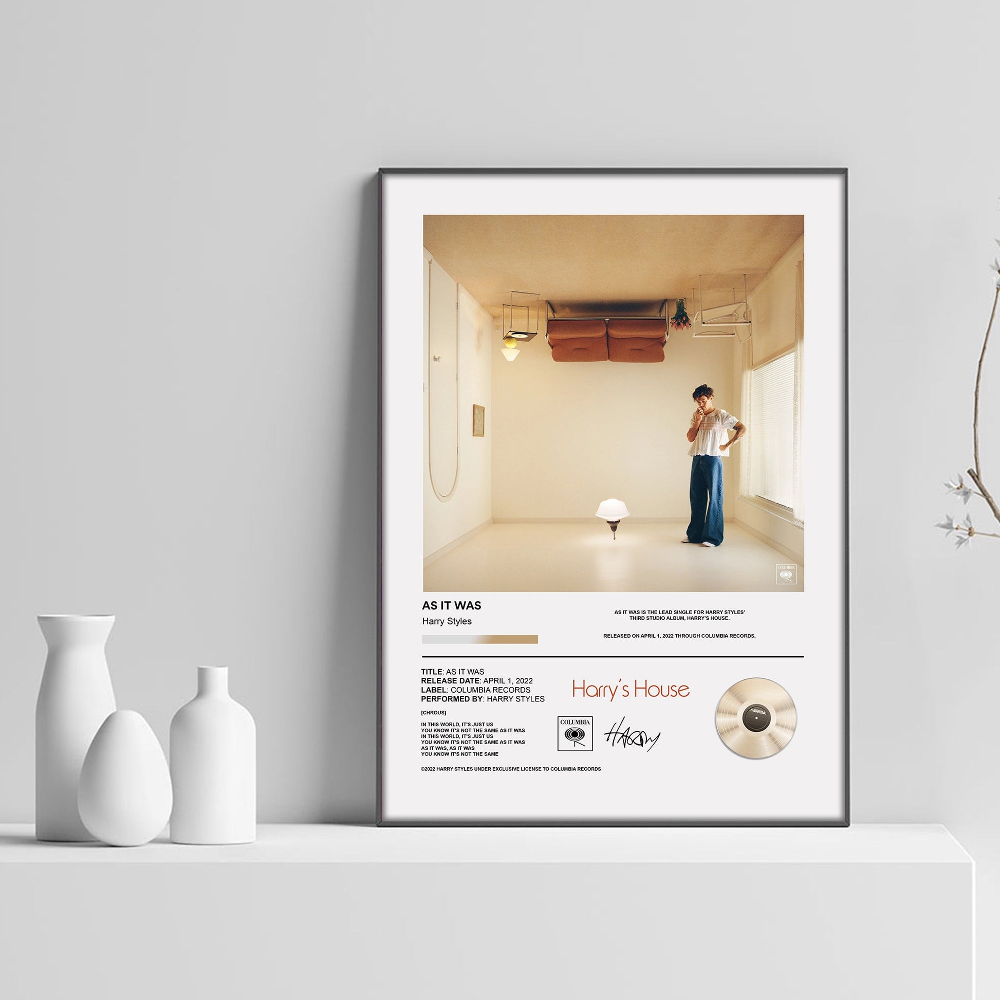 Harry Styles As It Was Poster - rsdesignstudio