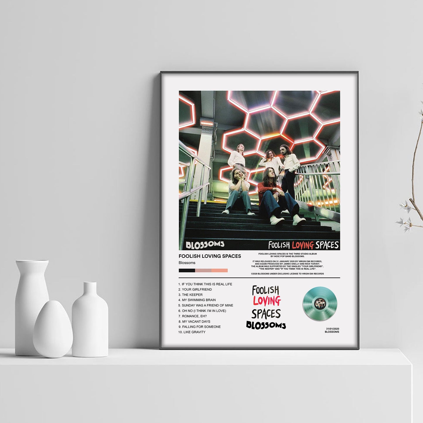 Blossoms Foolish Loving Spaces Album Poster - rsdesignstudio