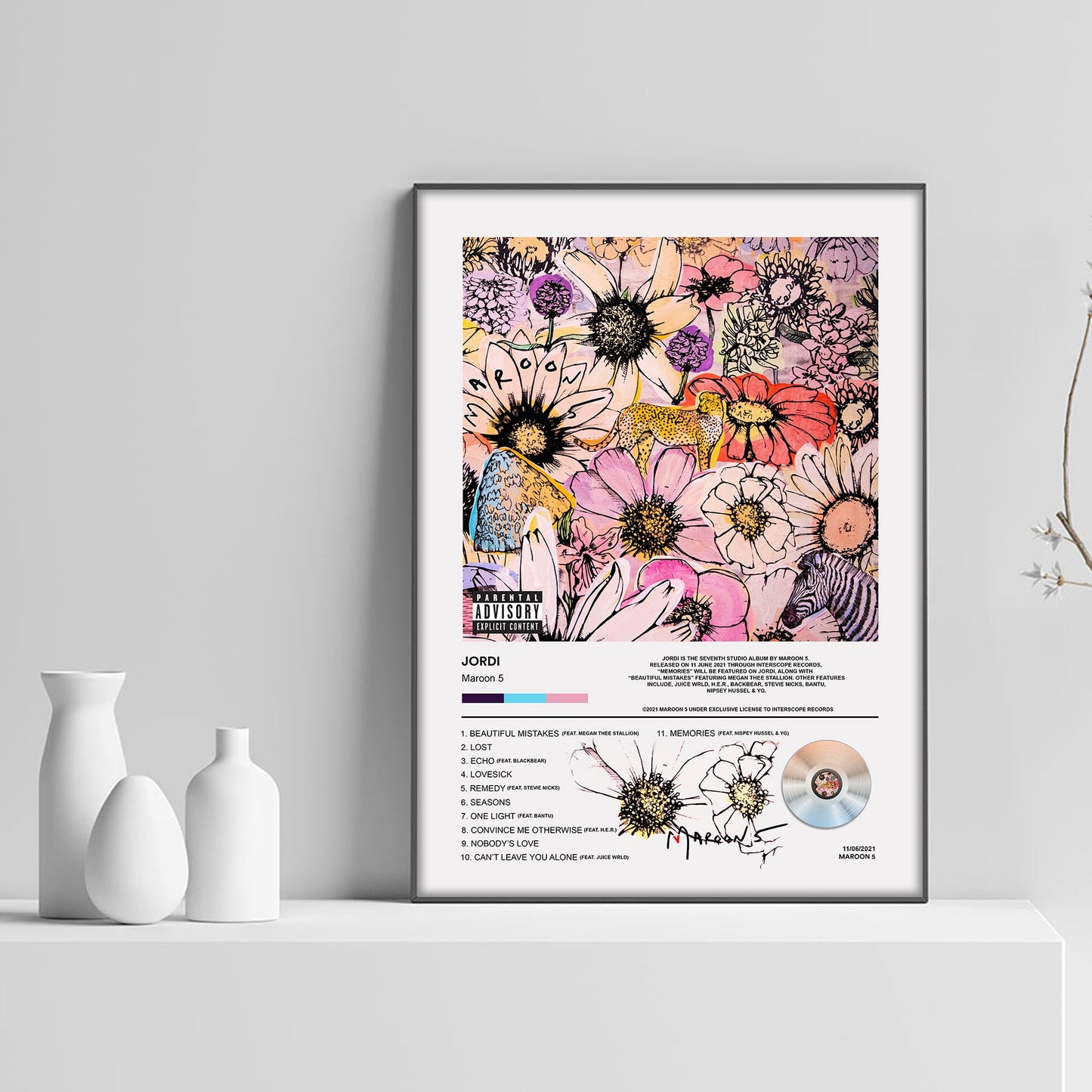 Maroon 5 JORDI Album Poster - rsdesignstudio