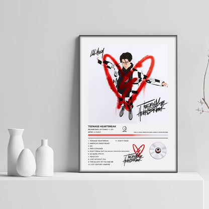 Lil Huddy Teenage Heartbreak Album Poster - rsdesignstudio