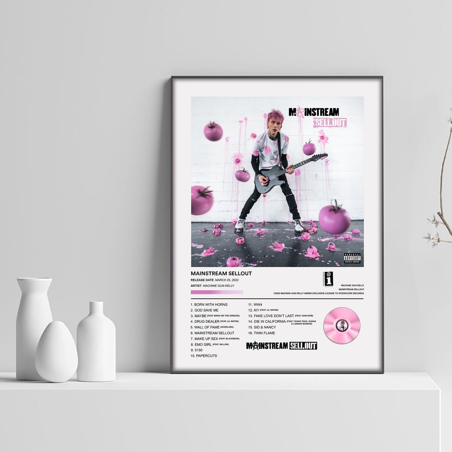 Machine Gun Kelly Mainstream Sellout Album Poster - rsdesignstudio
